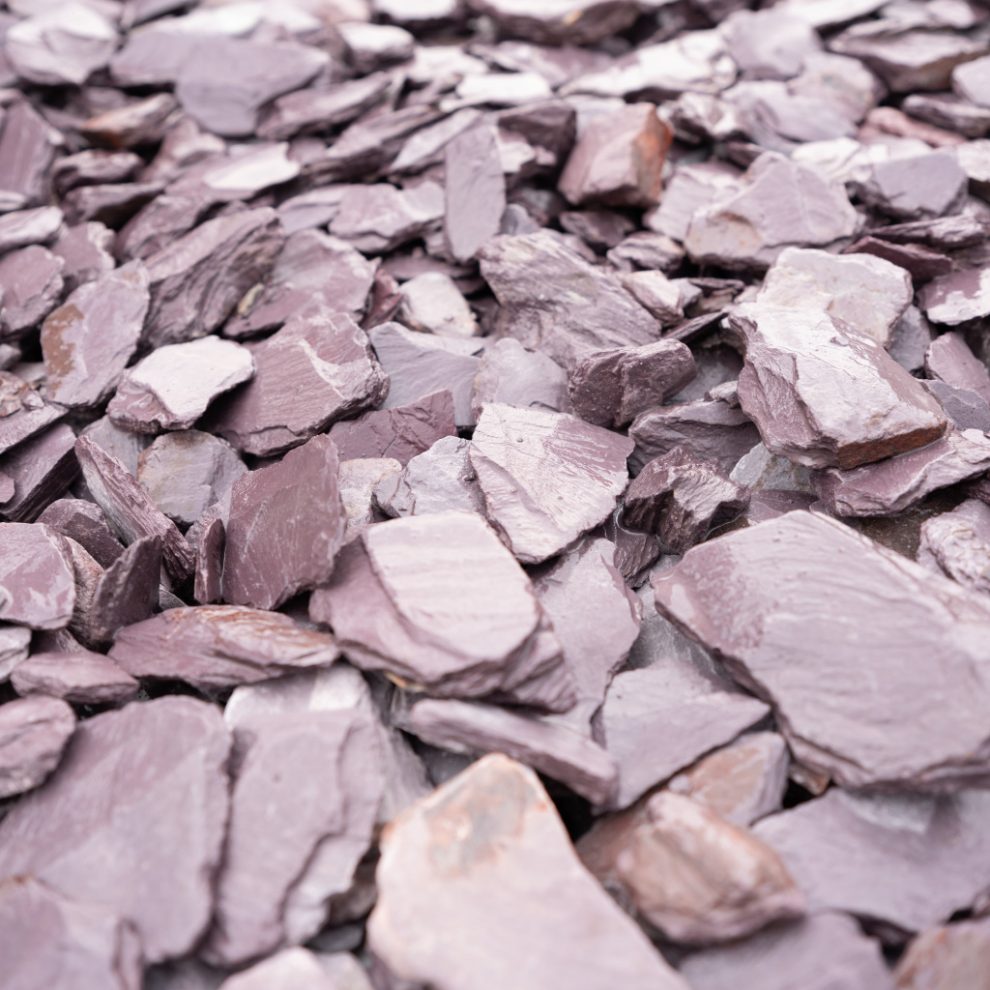 Plum Slate Chippings 40mm Bulk Bag Purple Slate Chippings